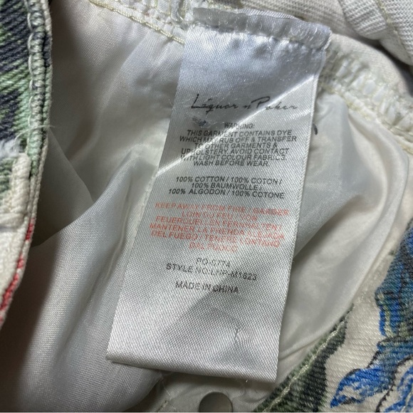 Liquor n Poker 30 Waist Denim Floral Shorts 6in Rock Rebellious 100% Cotton - Picture 8 of 9